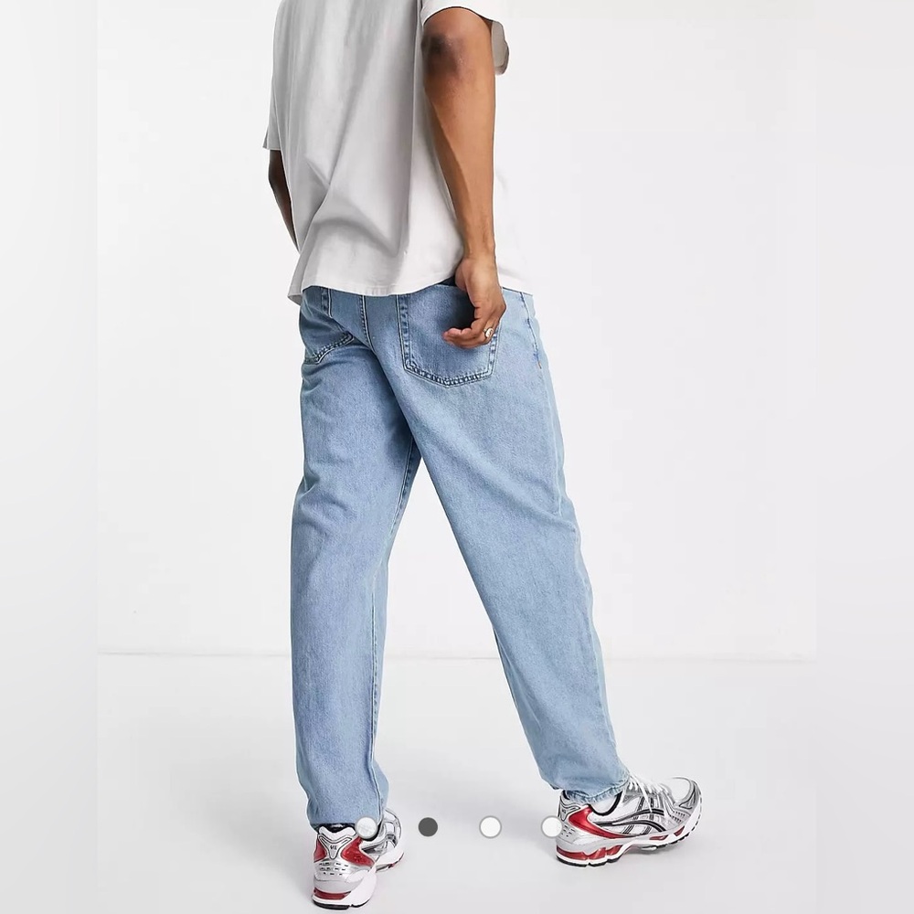 ASOS DESIGN baggy jeans in light stone wash